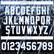 Laden Sie das Bild in den Galerie-Viewer, Custom Stitched Black White-Light Blue 3D Pattern Design Splash Grunge Art Sports Pullover Sweatshirt Hoodie