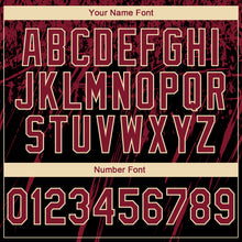 Load image into Gallery viewer, Custom Stitched Black Crimson-Cream 3D Pattern Design Splash Grunge Art Sports Pullover Sweatshirt Hoodie