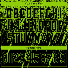 Load image into Gallery viewer, Custom Stitched Black Neon Green 3D Pattern Design Splash Grunge Art Sports Pullover Sweatshirt Hoodie