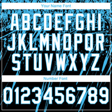 Load image into Gallery viewer, Custom Stitched Black White-Sky Blue 3D Pattern Design Splash Grunge Art Sports Pullover Sweatshirt Hoodie