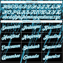 Load image into Gallery viewer, Custom Stitched Black White-Panther Blue 3D Pattern Design Splash Grunge Art Sports Pullover Sweatshirt Hoodie