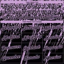 Load image into Gallery viewer, Custom Stitched Black Light Purple 3D Pattern Design Splash Grunge Art Sports Pullover Sweatshirt Hoodie