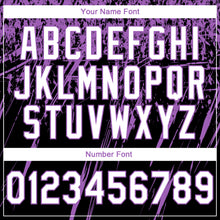 Load image into Gallery viewer, Custom Stitched Black White-Medium Purple 3D Pattern Design Splash Grunge Art Sports Pullover Sweatshirt Hoodie