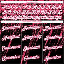 Laden Sie das Bild in den Galerie-Viewer, Custom Stitched Black White-Neon Pink 3D Pattern Design Splash Grunge Art Sports Pullover Sweatshirt Hoodie