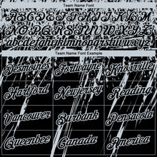 Load image into Gallery viewer, Custom Stitched Black Silver 3D Pattern Design Splash Grunge Art Sports Pullover Sweatshirt Hoodie