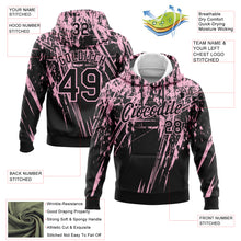 Загрузить изображение в средство просмотра галереи, Custom Stitched Black Light Pink 3D Pattern Design Splash Grunge Art Sports Pullover Sweatshirt Hoodie