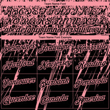 Load image into Gallery viewer, Custom Stitched Black Medium Pink 3D Pattern Design Splash Grunge Art Sports Pullover Sweatshirt Hoodie