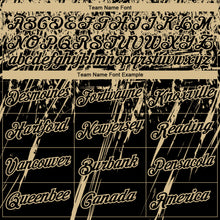 Load image into Gallery viewer, Custom Stitched Black Vegas Gold 3D Pattern Design Splash Grunge Art Sports Pullover Sweatshirt Hoodie