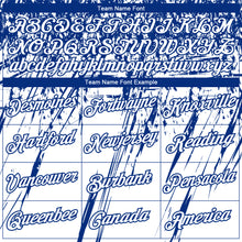 Laden Sie das Bild in den Galerie-Viewer, Custom Stitched White Royal 3D Pattern Design Splash Grunge Art Sports Pullover Sweatshirt Hoodie