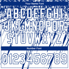 Laden Sie das Bild in den Galerie-Viewer, Custom Stitched White Royal 3D Pattern Design Splash Grunge Art Sports Pullover Sweatshirt Hoodie