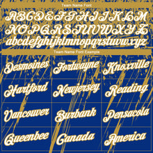 Загрузить изображение в средство просмотра галереи, Custom Stitched Royal White-Old Gold 3D Pattern Design Splash Grunge Art Sports Pullover Sweatshirt Hoodie