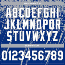 Load image into Gallery viewer, Custom Stitched Royal White-Gray 3D Pattern Design Splash Grunge Art Sports Pullover Sweatshirt Hoodie