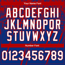 Charger l'image dans la galerie, Custom Stitched Royal White-Red 3D Pattern Design Splash Grunge Art Sports Pullover Sweatshirt Hoodie