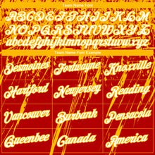 Load image into Gallery viewer, Custom Stitched Red White-Gold 3D Pattern Design Splash Grunge Art Sports Pullover Sweatshirt Hoodie