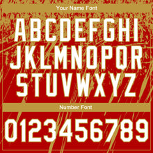 Load image into Gallery viewer, Custom Stitched Red White-Old Gold 3D Pattern Design Splash Grunge Art Sports Pullover Sweatshirt Hoodie