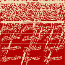 Charger l'image dans la galerie, Custom Stitched Red Cream 3D Pattern Design Splash Grunge Art Sports Pullover Sweatshirt Hoodie