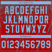 Загрузить изображение в средство просмотра галереи, Custom Stitched Red Light Blue-Steel Gray 3D Pattern Design Splash Grunge Art Sports Pullover Sweatshirt Hoodie