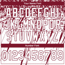 Laden Sie das Bild in den Galerie-Viewer, Custom Stitched White Crimson 3D Pattern Design Splash Grunge Art Sports Pullover Sweatshirt Hoodie