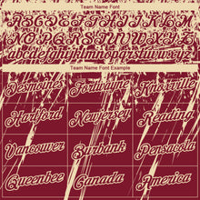 Laden Sie das Bild in den Galerie-Viewer, Custom Stitched Crimson Cream 3D Pattern Design Splash Grunge Art Sports Pullover Sweatshirt Hoodie