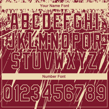 Laden Sie das Bild in den Galerie-Viewer, Custom Stitched Crimson Cream 3D Pattern Design Splash Grunge Art Sports Pullover Sweatshirt Hoodie