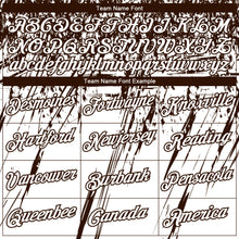 Laden Sie das Bild in den Galerie-Viewer, Custom Stitched White Brown 3D Pattern Design Splash Grunge Art Sports Pullover Sweatshirt Hoodie