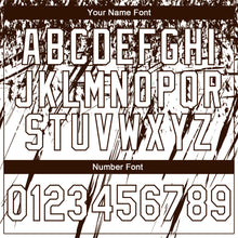 Laden Sie das Bild in den Galerie-Viewer, Custom Stitched White Brown 3D Pattern Design Splash Grunge Art Sports Pullover Sweatshirt Hoodie