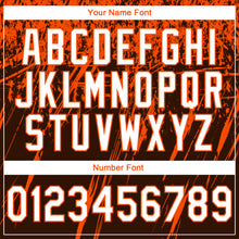 Load image into Gallery viewer, Custom Stitched Brown White-Orange 3D Pattern Design Splash Grunge Art Sports Pullover Sweatshirt Hoodie