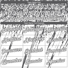 Laden Sie das Bild in den Galerie-Viewer, Custom Stitched White Steel Gray 3D Pattern Design Splash Grunge Art Sports Pullover Sweatshirt Hoodie