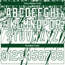 Laden Sie das Bild in den Galerie-Viewer, Custom Stitched White Green 3D Pattern Design Splash Grunge Art Sports Pullover Sweatshirt Hoodie