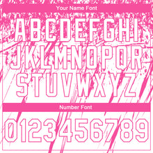 Laden Sie das Bild in den Galerie-Viewer, Custom Stitched White Pink 3D Pattern Design Splash Grunge Art Sports Pullover Sweatshirt Hoodie