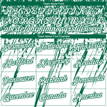 Laden Sie das Bild in den Galerie-Viewer, Custom Stitched White Kelly Green 3D Pattern Design Splash Grunge Art Sports Pullover Sweatshirt Hoodie