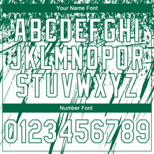 Laden Sie das Bild in den Galerie-Viewer, Custom Stitched White Kelly Green 3D Pattern Design Splash Grunge Art Sports Pullover Sweatshirt Hoodie