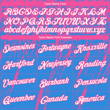 Загрузить изображение в средство просмотра галереи, Custom Stitched Powder Blue White-Pink 3D Pattern Design Splash Grunge Art Sports Pullover Sweatshirt Hoodie