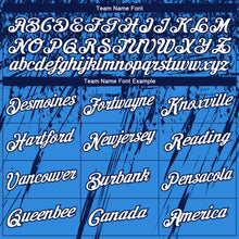 Load image into Gallery viewer, Custom Stitched Powder Blue White-Navy 3D Pattern Design Splash Grunge Art Sports Pullover Sweatshirt Hoodie