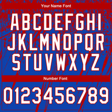 Laden Sie das Bild in den Galerie-Viewer, Custom Stitched Thunder Blue White-Red 3D Pattern Design Splash Grunge Art Sports Pullover Sweatshirt Hoodie