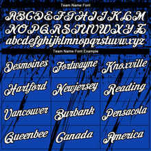 Laden Sie das Bild in den Galerie-Viewer, Custom Stitched Thunder Blue White-Black 3D Pattern Design Splash Grunge Art Sports Pullover Sweatshirt Hoodie