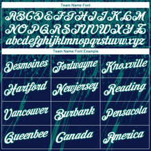 Load image into Gallery viewer, Custom Stitched Navy White-Teal 3D Pattern Design Splash Grunge Art Sports Pullover Sweatshirt Hoodie