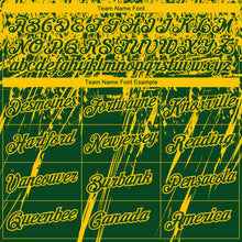 Load image into Gallery viewer, Custom Stitched Green Yellow 3D Pattern Design Splash Grunge Art Sports Pullover Sweatshirt Hoodie