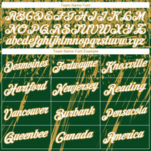 Load image into Gallery viewer, Custom Stitched Green White-Old Gold 3D Pattern Design Splash Grunge Art Sports Pullover Sweatshirt Hoodie