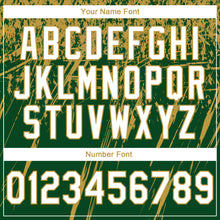 Load image into Gallery viewer, Custom Stitched Green White-Old Gold 3D Pattern Design Splash Grunge Art Sports Pullover Sweatshirt Hoodie