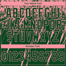 Laden Sie das Bild in den Galerie-Viewer, Custom Stitched Green Medium Pink 3D Pattern Design Splash Grunge Art Sports Pullover Sweatshirt Hoodie