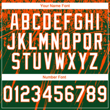 Laden Sie das Bild in den Galerie-Viewer, Custom Stitched Green White-Orange 3D Pattern Design Splash Grunge Art Sports Pullover Sweatshirt Hoodie