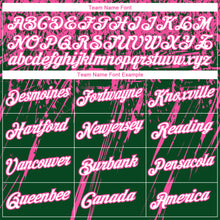 Laden Sie das Bild in den Galerie-Viewer, Custom Stitched Green White-Pink 3D Pattern Design Splash Grunge Art Sports Pullover Sweatshirt Hoodie