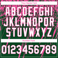 Laden Sie das Bild in den Galerie-Viewer, Custom Stitched Green White-Pink 3D Pattern Design Splash Grunge Art Sports Pullover Sweatshirt Hoodie