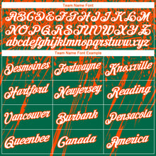 Загрузить изображение в средство просмотра галереи, Custom Stitched Kelly Green White-Orange 3D Pattern Design Splash Grunge Art Sports Pullover Sweatshirt Hoodie