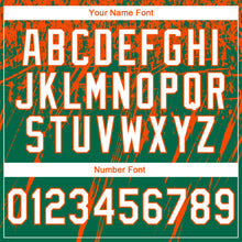 Загрузить изображение в средство просмотра галереи, Custom Stitched Kelly Green White-Orange 3D Pattern Design Splash Grunge Art Sports Pullover Sweatshirt Hoodie