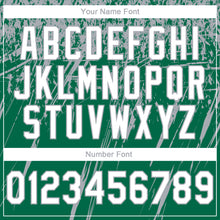 Загрузить изображение в средство просмотра галереи, Custom Stitched Kelly Green White-Gray 3D Pattern Design Splash Grunge Art Sports Pullover Sweatshirt Hoodie