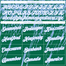 Load image into Gallery viewer, Custom Stitched Kelly Green White-Light Blue 3D Pattern Design Splash Grunge Art Sports Pullover Sweatshirt Hoodie