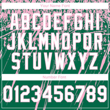 Load image into Gallery viewer, Custom Stitched Kelly Green White-Light Pink 3D Pattern Design Splash Grunge Art Sports Pullover Sweatshirt Hoodie