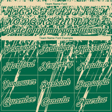 Load image into Gallery viewer, Custom Stitched Kelly Green Cream 3D Pattern Design Splash Grunge Art Sports Pullover Sweatshirt Hoodie